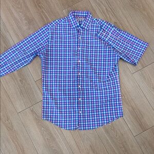 Men’s Button Up Peter Millar Summer Comfort Sz M